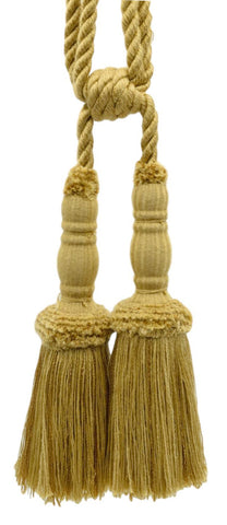 DÉCOPRO Vintage Curtain & Drapery Tassel Tieback with Chenille Accent, Tassel Length 8