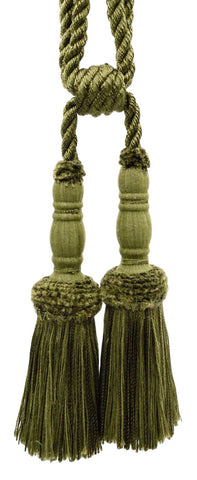 DÉCOPRO Vintage Curtain & Drapery Tassel Tieback with Chenille Accent, Tassel Length 8
