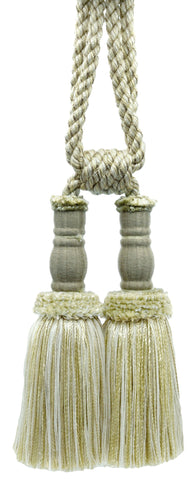 DÉCOPRO Vintage Curtain & Drapery Tassel Tieback with Chenille Accent, Tassel Length 8