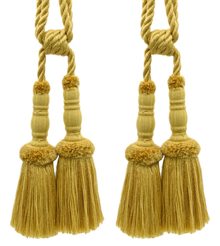 DÉCOPRO Vintage Curtain & Drapery Tassel Tieback with Chenille Accent, Tassel Length 8