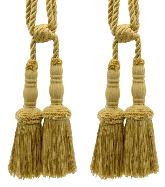 DÉCOPRO Vintage Curtain & Drapery Tassel Tieback with Chenille Accent, Tassel Length 8