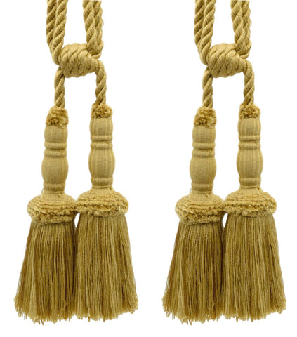 DÉCOPRO Vintage Curtain & Drapery Tassel Tieback with Chenille Accent, Tassel Length 8