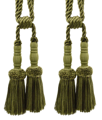 DÉCOPRO Vintage Curtain & Drapery Tassel Tieback with Chenille Accent, Tassel Length 8