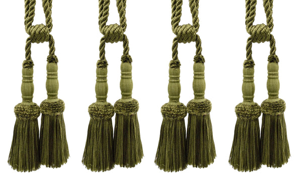DÉCOPRO Vintage Curtain & Drapery Tassel Tieback with Chenille Accent, Tassel Length 8