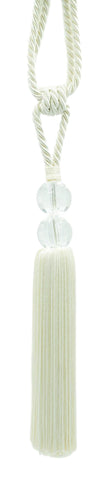 DÉCOPRO Elegant Acrylic Crystal Curtain & Drapery Tassel Tieback with Faceted Beads, Tassel Length 9