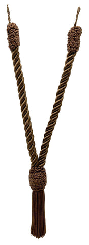 DÉCOPRO Beautiful Hand-Crafted Small Curtain & Drapery Tassel Tieback with Crown Tassel Design, Tassel Length 4
