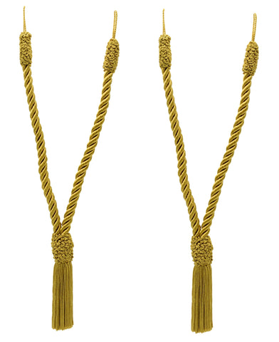 DÉCOPRO Beautiful Hand-Crafted Small Curtain & Drapery Tassel Tieback with Crown Tassel Design, Tassel Length 4