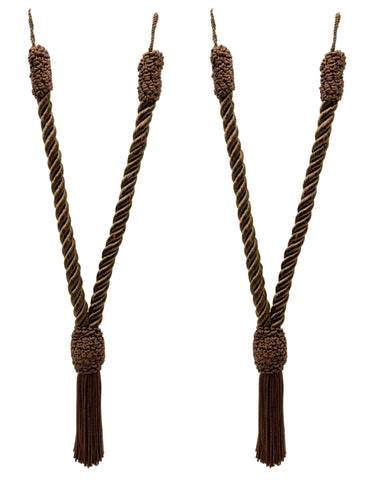 DÉCOPRO Beautiful Hand-Crafted Small Curtain & Drapery Tassel Tieback with Crown Tassel Design, Tassel Length 4