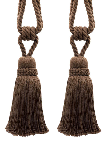 DÉCOPRO Hand Crafted Traditional Country Cotton Curtain Tassel Tieback, Tassel Length 7