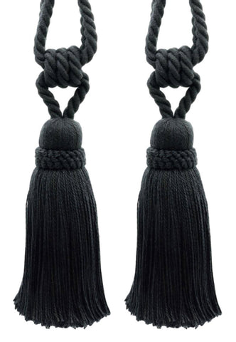 DÉCOPRO Hand Crafted Traditional Country Cotton Curtain Tassel Tieback, Tassel Length 7