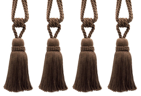 DÉCOPRO Hand Crafted Traditional Country Cotton Curtain Tassel Tieback, Tassel Length 7