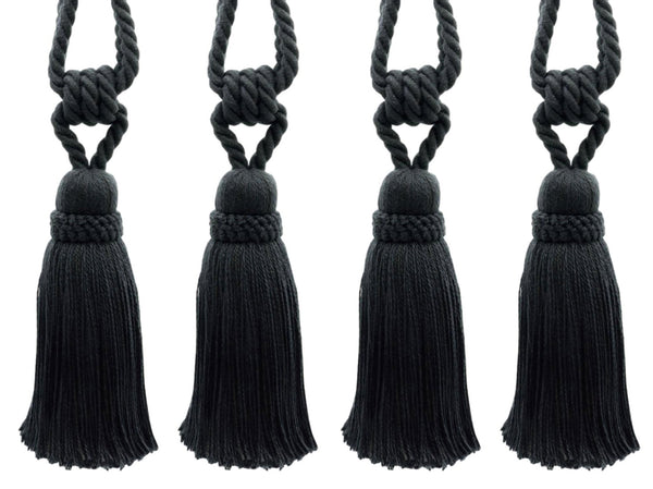 DÉCOPRO Hand Crafted Traditional Country Cotton Curtain Tassel Tieback, Tassel Length 7