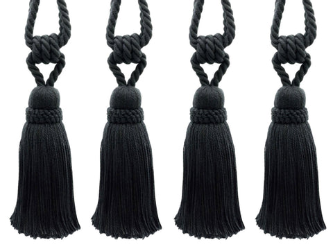 DÉCOPRO Hand Crafted Traditional Country Cotton Curtain Tassel Tieback, Tassel Length 7