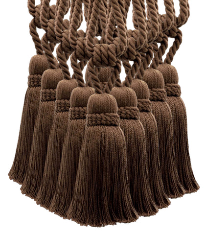 DÉCOPRO Hand Crafted Traditional Country Cotton Curtain Tassel Tieback, Tassel Length 7