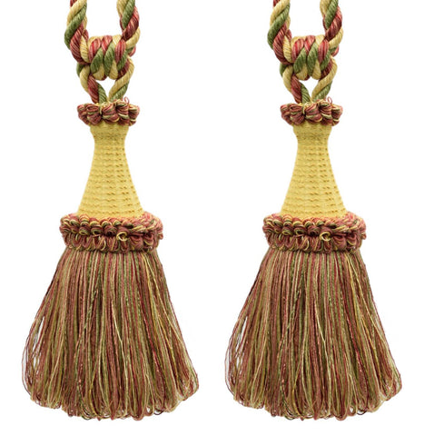 DÉCOPRO Decorative Curtain & Drapery Tassel Tieback Handcrafted with Victorian Design, Tassel Length 8