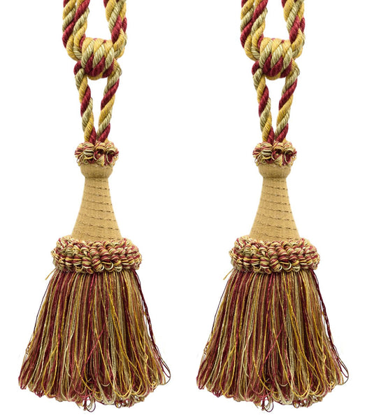 DÉCOPRO Decorative Curtain & Drapery Tassel Tieback Handcrafted with Victorian Design, Tassel Length 8