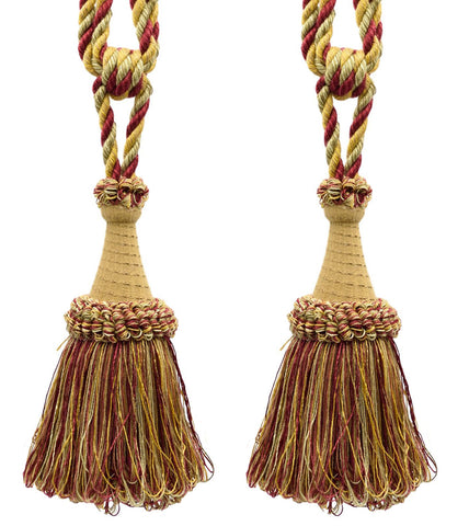 DÉCOPRO Decorative Curtain & Drapery Tassel Tieback Handcrafted with Victorian Design, Tassel Length 8