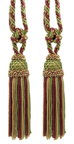 DÉCOPRO Elegant Curtain & Drapery Tassel Tieback with Decorative Hand Crocheted Design, Tassel Length 8
