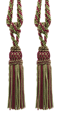 DÉCOPRO Elegant Curtain & Drapery Tassel Tieback with Decorative Hand Crocheted Design, Tassel Length 8