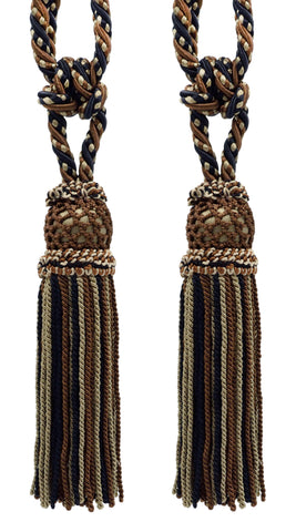 DÉCOPRO Elegant Curtain & Drapery Tassel Tieback with Decorative Hand Crocheted Design, Tassel Length 8