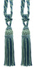 DÉCOPRO Elegant Curtain & Drapery Tassel Tieback with Decorative Hand Crocheted Design, Tassel Length 8