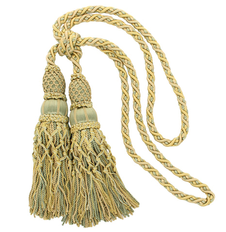 DÉCOPRO Exquisite Curtain & Drapery Double Tassel Tieback Elegantly Handcrafted to Perfection, Tassel Length 10