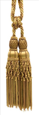 DÉCOPRO Exquisite Curtain & Drapery Double Tassel Tieback Elegantly Handcrafted to Perfection, Tassel Length 10