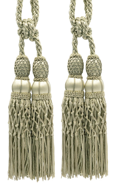 DÉCOPRO Exquisite Curtain & Drapery Double Tassel Tieback Elegantly Handcrafted to Perfection, Tassel Length 10