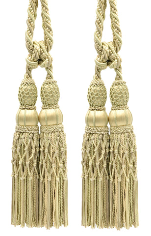 DÉCOPRO Exquisite Curtain & Drapery Double Tassel Tieback Elegantly Handcrafted to Perfection, Tassel Length 10