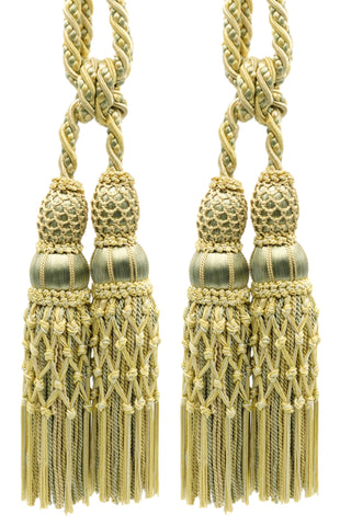 DÉCOPRO Exquisite Curtain & Drapery Double Tassel Tieback Elegantly Handcrafted to Perfection, Tassel Length 10