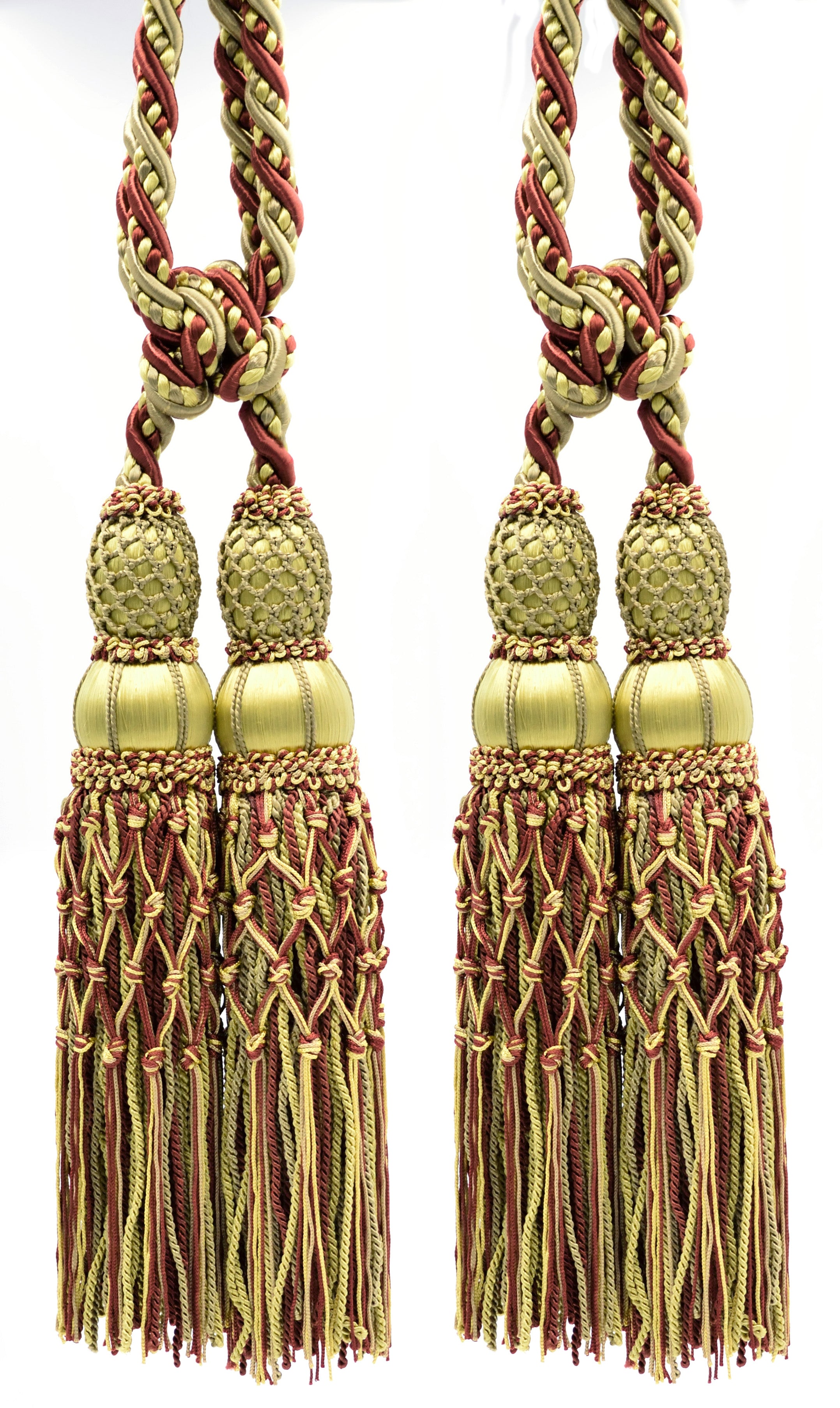 Chairties Rope Exquisite Curtain & Drapery Double Tassel Tieback Elegantly Handcrafted ...