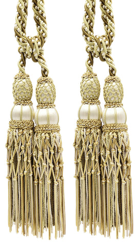 DÉCOPRO Exquisite Curtain & Drapery Double Tassel Tieback Elegantly Handcrafted to Perfection, Tassel Length 10