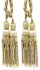 DÉCOPRO Exquisite Curtain & Drapery Double Tassel Tieback Elegantly Handcrafted to Perfection, Tassel Length 10