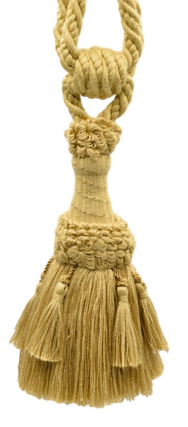 DÉCOPRO Beautifully Handcrafted Curtain & Drapery Tassel Tieback with Matte Finish, Tassel Length 6