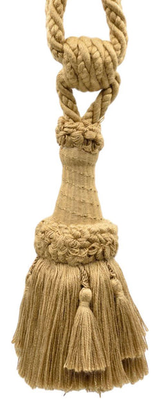 DÉCOPRO Beautifully Handcrafted Curtain & Drapery Tassel Tieback with Matte Finish, Tassel Length 6