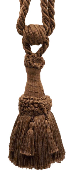 DÉCOPRO Beautifully Handcrafted Curtain & Drapery Tassel Tieback with Matte Finish, Tassel Length 6