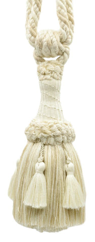 DÉCOPRO Beautifully Handcrafted Curtain & Drapery Tassel Tieback with Matte Finish, Tassel Length 6