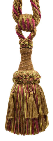 DÉCOPRO Beautifully Handcrafted Curtain & Drapery Tassel Tieback with Matte Finish, Tassel Length 6