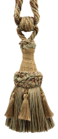 DÉCOPRO Beautifully Handcrafted Curtain & Drapery Tassel Tieback with Matte Finish, Tassel Length 6