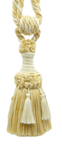 DÉCOPRO Beautifully Handcrafted Curtain & Drapery Tassel Tieback with Matte Finish, Tassel Length 6