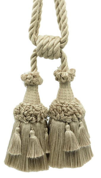 DÉCOPRO Beautifully Handcrafted Curtain & Drapery Tassel Tieback with Matte Finish, Tassel Length 6