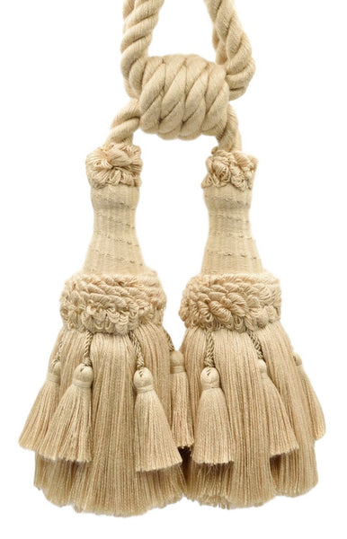 DÉCOPRO Beautifully Handcrafted Curtain & Drapery Tassel Tieback with Matte Finish, Tassel Length 6