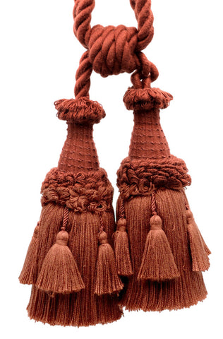 DÉCOPRO Beautifully Handcrafted Curtain & Drapery Tassel Tieback with Matte Finish, Tassel Length 6