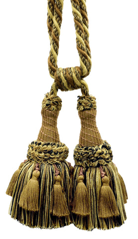 DÉCOPRO Beautifully Handcrafted Curtain & Drapery Tassel Tieback with Matte Finish, Tassel Length 6