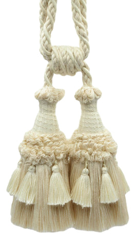DÉCOPRO Beautifully Handcrafted Curtain & Drapery Tassel Tieback with Matte Finish, Tassel Length 6