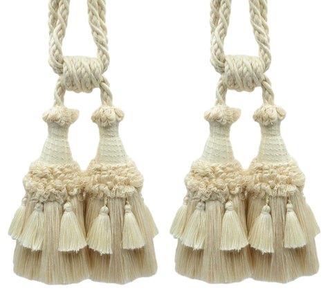 DÉCOPRO Beautifully Handcrafted Curtain & Drapery Tassel Tieback with Matte Finish, Tassel Length 6