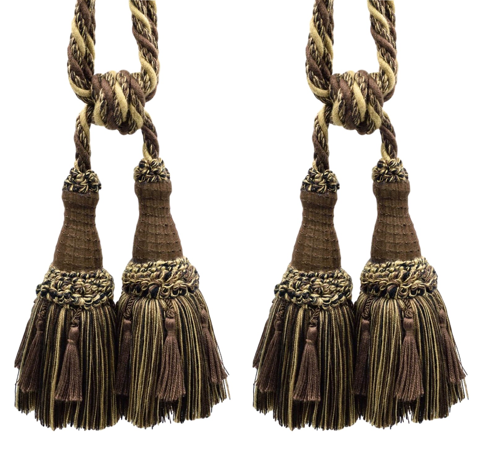 Chairties Rope Beautifully Handcrafted Curtain & Drapery Tassel Tieback with Matte ...