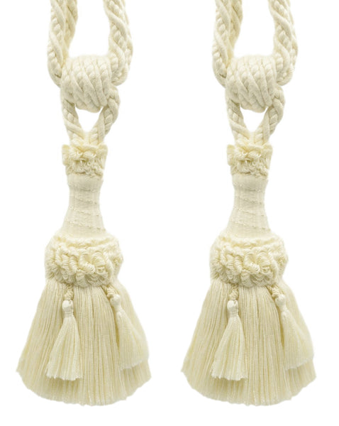 DÉCOPRO Beautifully Handcrafted Curtain & Drapery Tassel Tieback with Matte Finish, Tassel Length 6