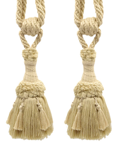 DÉCOPRO Beautifully Handcrafted Curtain & Drapery Tassel Tieback with Matte Finish, Tassel Length 6