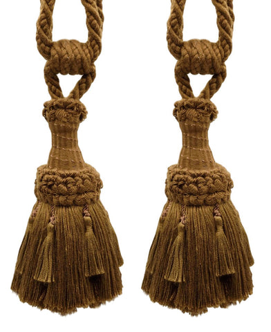 DÉCOPRO Beautifully Handcrafted Curtain & Drapery Tassel Tieback with Matte Finish, Tassel Length 6